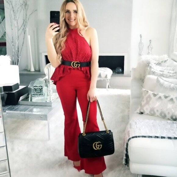 Pants and top Set Chic Red 2 piece set top - Picture 4 of 5
